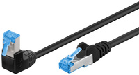 Patchcord CAT 6A S/FTP 1x90 černý 025m