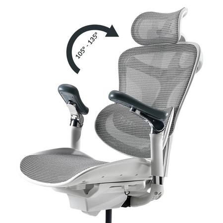 Doris 40 Grey swivel office chair