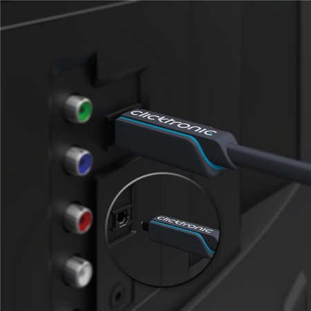 Optický kabel CLICKTRONIC Toslink + přídavný konektor 3 m