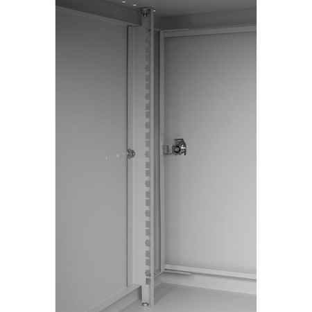 Szafa RACK 19'' 9U 600x450mm SZARA Drzwi stalowe