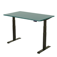 Biurko regulowane Vegard elektryczne dwusilnikowe MDF czarno-zielone