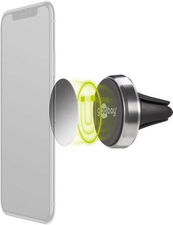 Magnetic holder for the air vents chrome Goobay