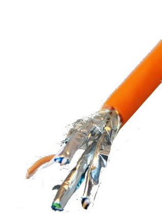 CAT7 S/FTP AWG 23/1 PE kroucená dvojlinka Goobay černá 100m