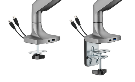 Strieborný držiak monitora Spacetronik SPAS110S