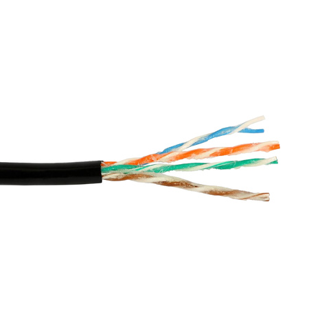 Skrętka DIGITSAT UTP 5e CU PE ŻEL 100m zewn CZARNA