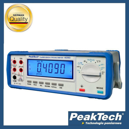 Stolný multimeter USB True RMS PeakTech 4090 Aku