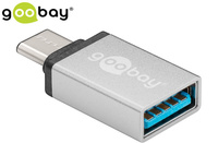 Adaptér USB-C na USB 3.0 Goobay stříbrný