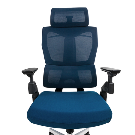 Zestaw ergonomiczny biurowy Biurko Vegard SPEO232 Fotel BARD Lampa Glow D4