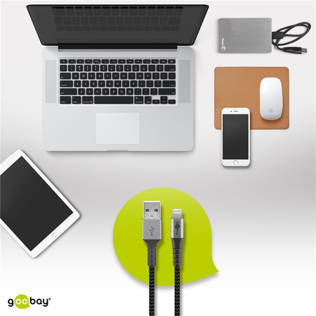 USB 2.0 - Apple Lightning Kabel Goobay TEXTIL 05m