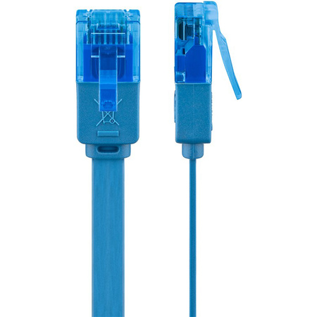 LAN Patchkabel CAT 6A UTP FLAT blau 0.5m