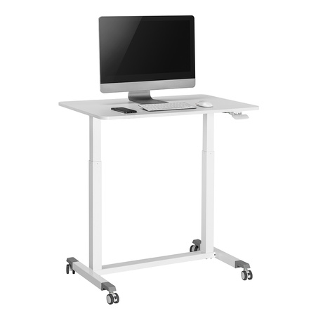 Adjustable table on wheels Buddy 04 white