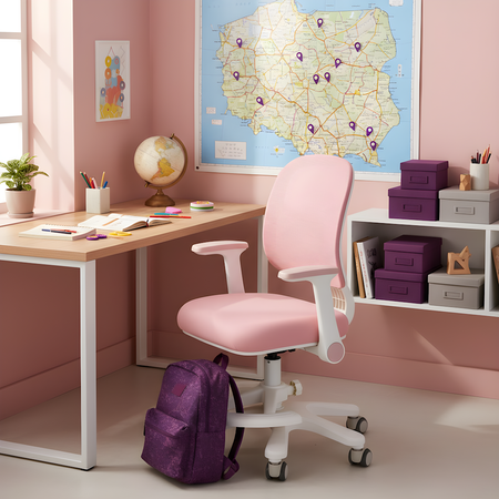 Fotel ergonomiczny dziecięcy Spacetronik SPC-XD-19P Różowe