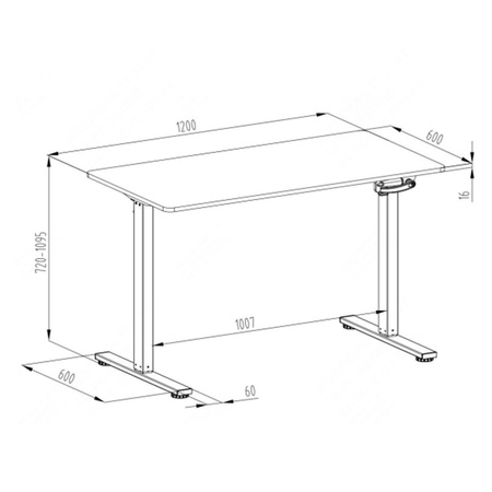 Stelaż biurkowy na korbkę Spacetronik SPE-113MB