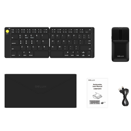 Súprava mobilnej klávesnice a myši KF10 a MF10PRO čierna, bezdrôtová