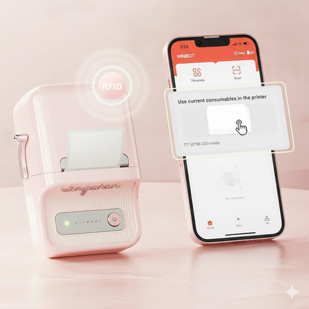 Drukarka etykiet Niimbot B21 Różowa