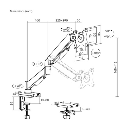 Uchwyt na monitor SPAG112