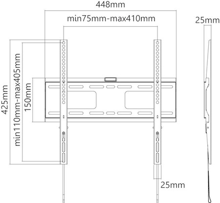 Uchwyt TV Goobay PRO FIXED M 32"-55" do 50kg