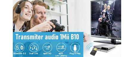 B10 Bluetooth Audio Transmitter 5.0 USB 1Mii aptX 20m