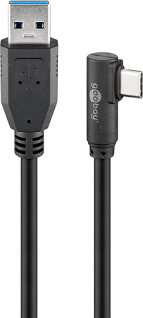 Kábel USB-C - USB 3.2 Gen1 Angular GAM Goobay 15 m