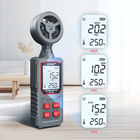 Anemometr cyfrowy do 30m/s Noyafa NF-561