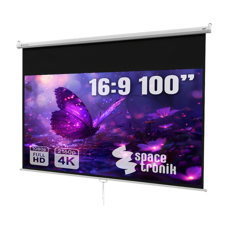 Hand rolled projection screen 100" inches 16:9