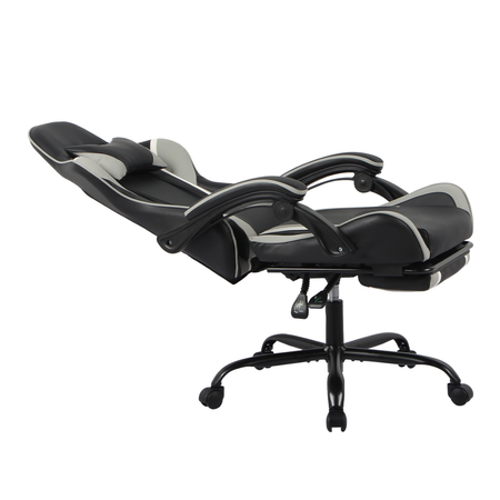 Gamingowe stanowisko Spacetronik RGB z elektryczną regulacją wysokości 136x66