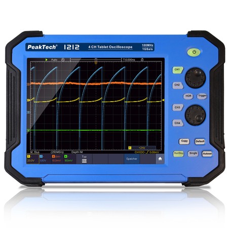 Tablet-Oszilloskop 4CH 120MHz 1GS/s PeakTech 1212