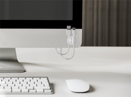 Organizér kabelů 3M lepicí bílý pro 3 kabely Goobay