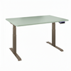 Biurko regulowane Vegard elektryczne dwusilnikowe MDF beżowo-zielone