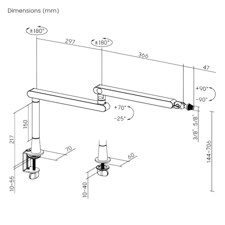 Spacetronik SPA101 studio microphone holder