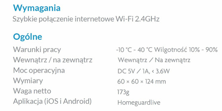 HomeGuard AI WiFi-Außenkamera 2K HGWOB-256