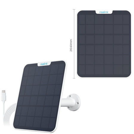 Solárny panel 6W pre kamery USB-C Reolink 2 biely 4m