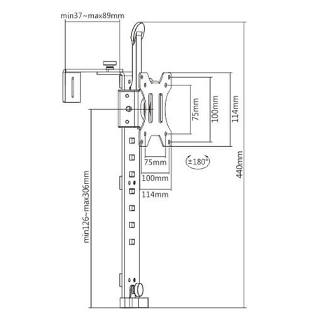 Spacetronik SPA-119 zapustený držiak monitora
