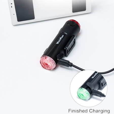 WT08 Wind and Moon 2-in-1 front and rear helmet light