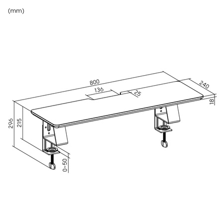 Podstawka pod monitor i laptopa Hugel Czarna