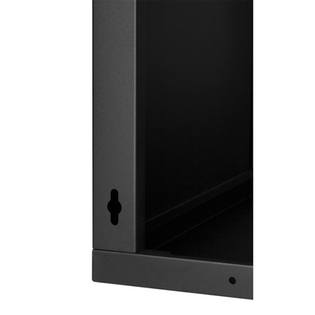 RACK 19'' 9U 600x450mm cabinet BLACK Glass door