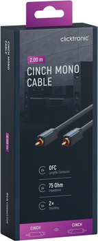 CLICKTRONIC Audio kábel 1xRCA - 1xRCA koaxiálny 2m