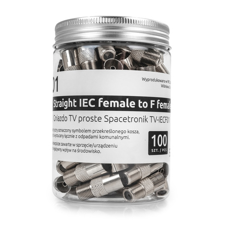 F-socket / TV socket straight TV-IECF01 BOX 100pcs