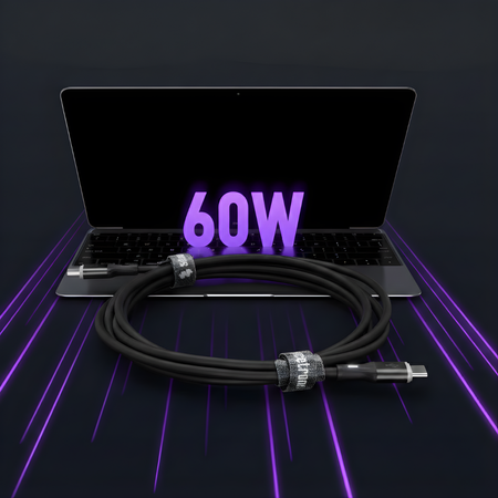 Kabel LED silikonowy USB-C do USB-C 2m