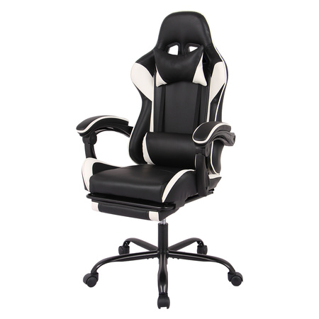 Spacetronik Rally 1.0 Gaming Stuhl schwarz und weiß