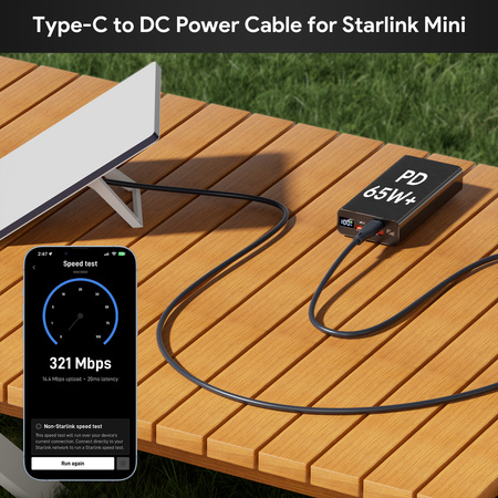 Spacetronik SSK1 Kabel zasilania USB-C na DC 15m