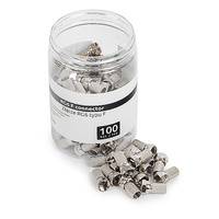 Spacetronik TV-FT01 screw-on F connector 100 pcs.
