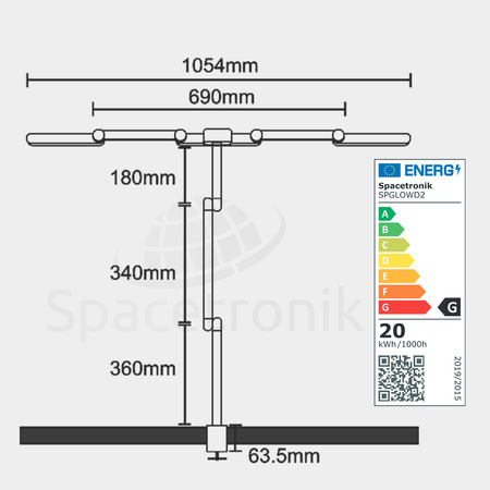 LED-Schattenlos-Zeichenpultlampe Glow D2