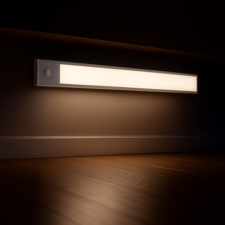 Bezprzewodowa lampa LED Czujnik ruchu 40cm Srebrna