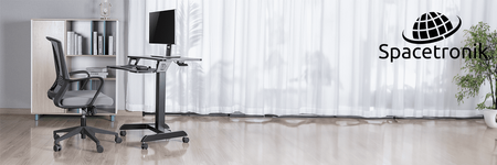 Buddy 03 adjustable table on wheels black