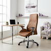 Swivel office armchair with armrest ALMA brown