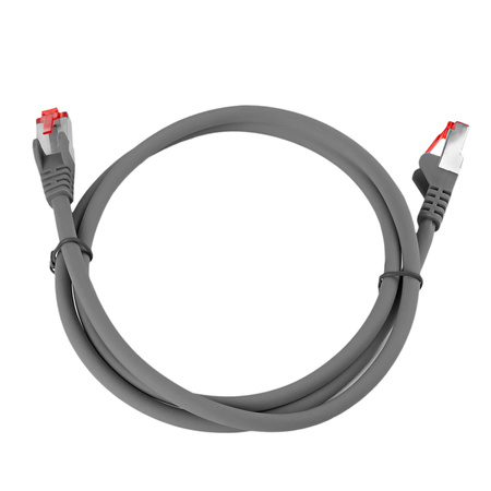 RJ45 CAT 6 S/FTP AWG27 LSZH sivý 2m kábel
