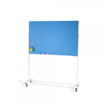 Double-sided stand with wheels for whiteboards 100x150