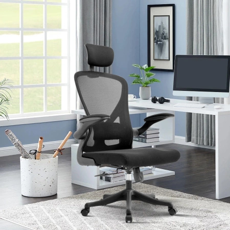 Fotel biurowy obrotowy ARON Black Outlet C-