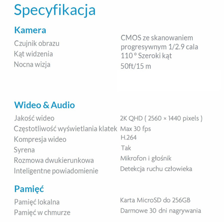 HomeGuard AI venkovní WiFi kamera 2K HGWOB-256